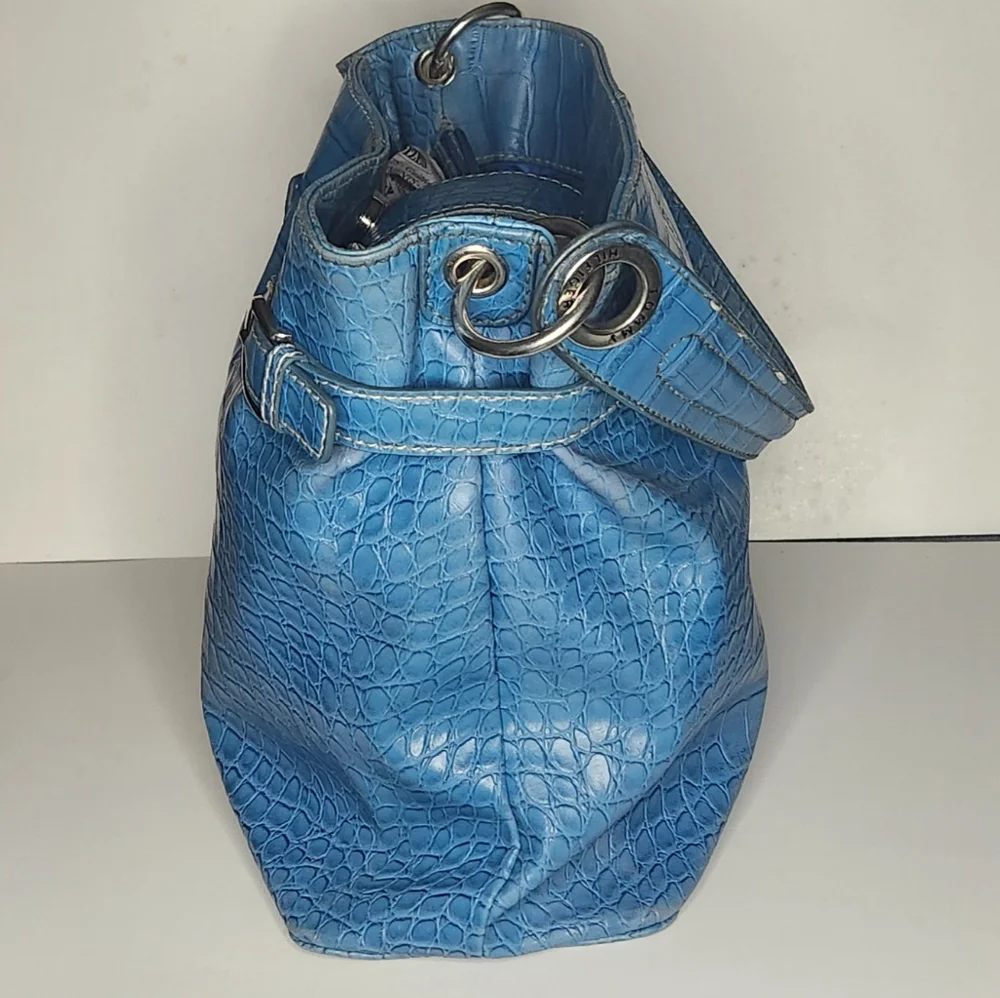 Tommy Hilfiger Baby Blue embossed crocodile faux leather look Purse